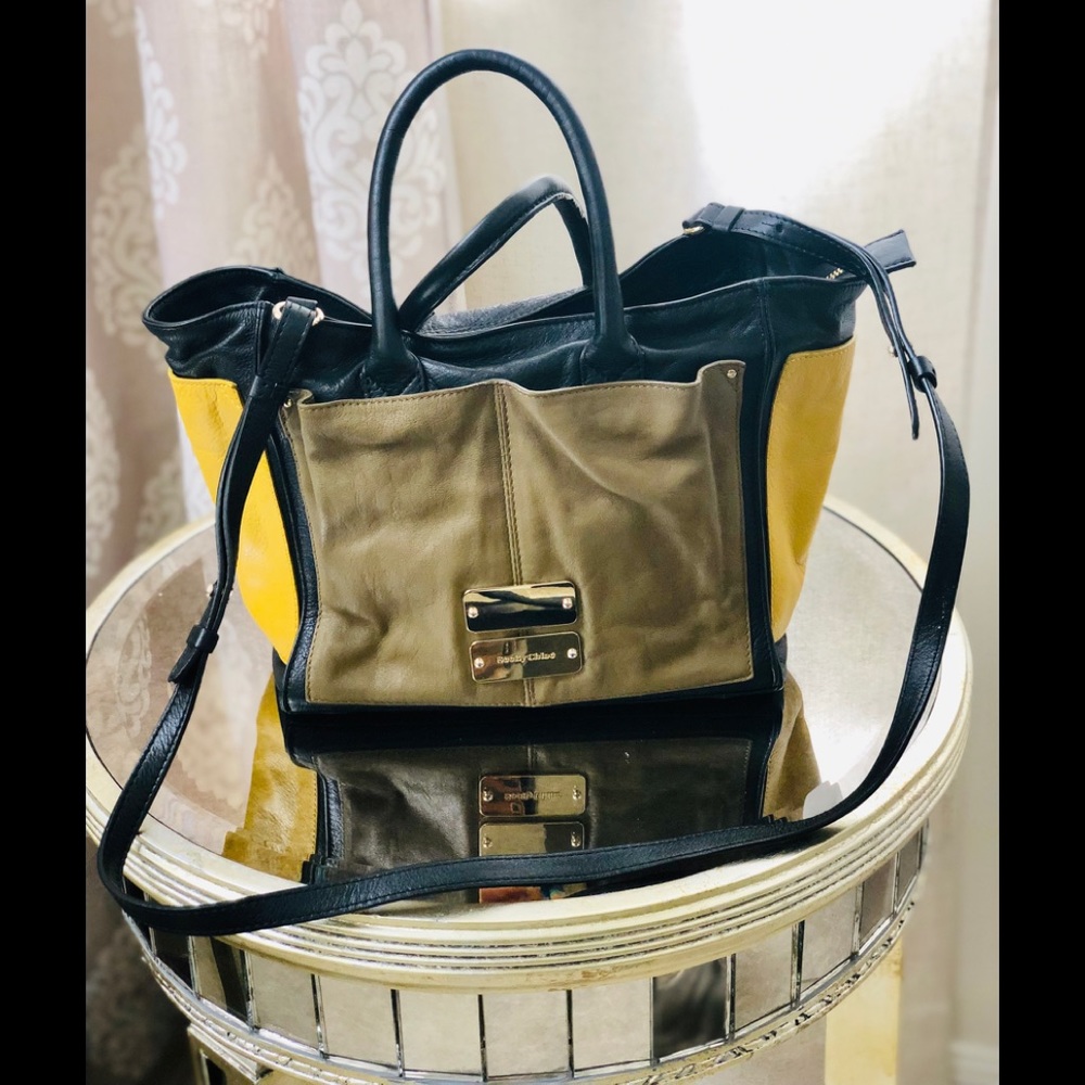 See by Chloe multicolor leather crossbody tote.